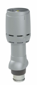 Ventiliacijos kaminėlis Vilpe FLOW 125P-IS-500 šv. pilkas 
